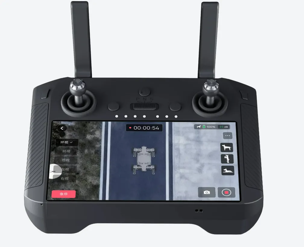 Handheld robot controller with live camera display
