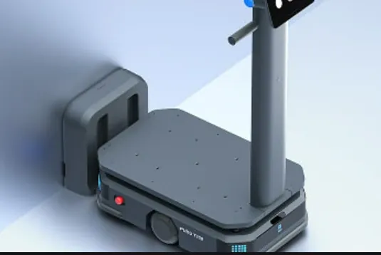 Robot base module with power and charging connection
